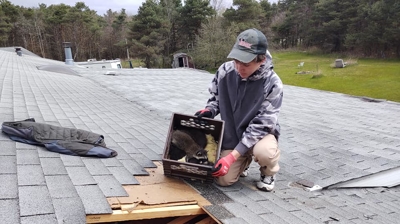 Technician on Roof Photo